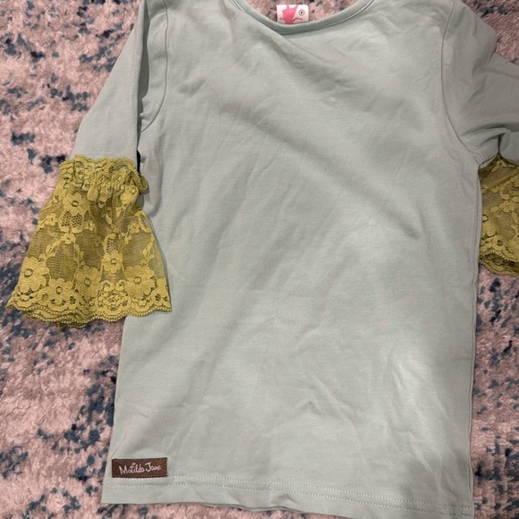 NWOT serendipity Matilda Jane Size 4 Lace sleeve 3/4 length tee - Picture 3 of 3